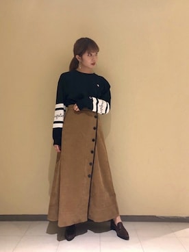 「STILMODA（スティルモーダ）のアイテム」を使った、ROSE BUD STAFFさん（レディース・160cm）の秋コーディネート