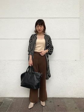 「スキッパーシャツ」｜ROSE BUD STAFFさん（レディース・155cm）の秋コーディネート