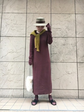 「mici(ミチ)のアイテム」を使った、ROSE BUD STAFFさん(レディース・166cm)の秋コーディネート