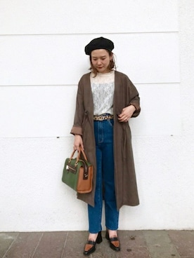 「ROSE BUD（ローズバッド）のアイテム（その他アウター）」を使った、ROSE BUD STAFFさん（レディース・155cm）の秋コーディネート