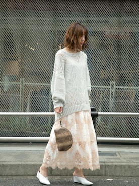 「piu comoda（ピュコモダ）の(piu comoda)wedge mule（パンプス）」を使った、ROSE BUD STAFFさん（レディース・163cm）の秋コーディネート