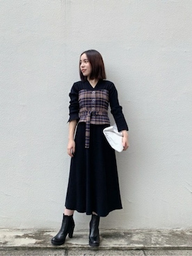 「mici（ミチ）のアイテム」を使った、ROSE BUD STAFFさん（レディース・157cm）の秋コーディネート