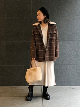 「ROSE BUD（ローズバッド）のアイテム（ハンチング/ベレー帽）」を使った、ROSE BUD STAFFさん（レディース・155cm）の秋コーディネート