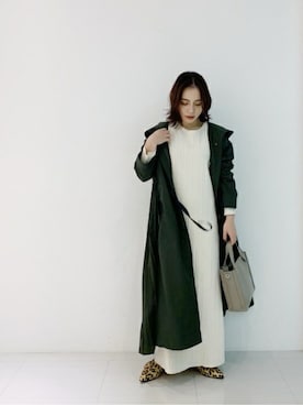 「ALL BLACK（オールブラック）のアイテム」を使った、ROSE BUD STAFFさん（レディース・157cm）の秋コーディネート