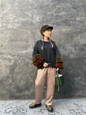 「アイテム（ブーツ、グリーン系）」を使った、ROSE BUD STAFFさん（レディース・152cm）の秋コーディネート