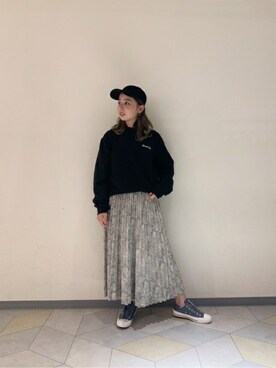 「ROSE BUD（ローズバッド）のアイテム（キャップ）」を使った、ROSE BUD STAFFさん（レディース・153cm）の秋コーディネート