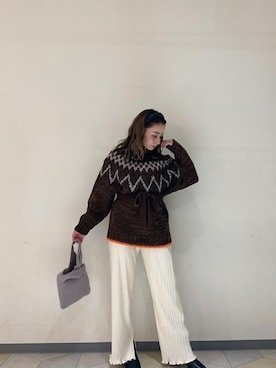 「プリーツ」｜ROSE BUD STAFFさん（レディース・153cm）の秋コーディネート