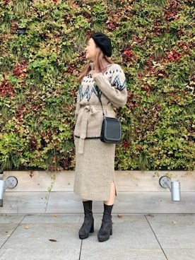 「ROSE BUD（ローズバッド）のアイテム（ショルダーバッグ）」を使った、ROSE BUD STAFFさん（レディース・162cm）の秋コーディネート