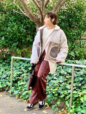「CREOLME（クレオルム）のアイテム（ジャケット/アウター）」を使った、ROSE BUD STAFFさん（レディース・160cm）の秋コーディネート