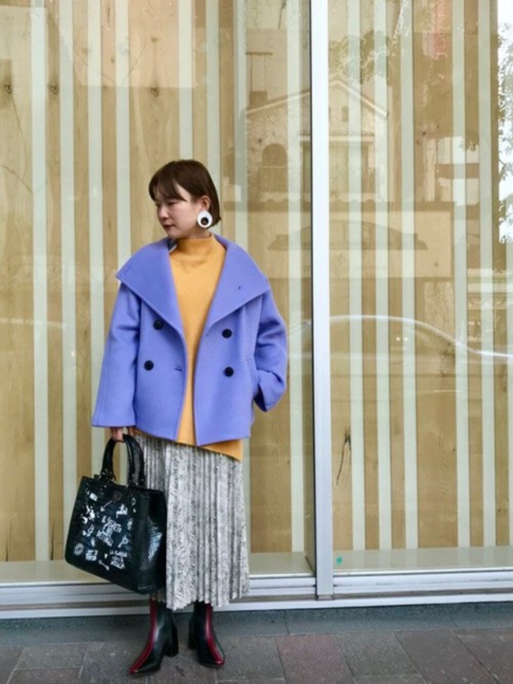 ショート丈 ダッフルコート 大人コーデ ビッグカラー キュート ダッフルコート レディース 冬アウター ショートコート ウール