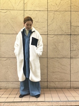 「whideout.（ファイドアウト）のアイテム」を使った、ROSE BUD STAFFさん（レディース・166cm）の冬コーディネート