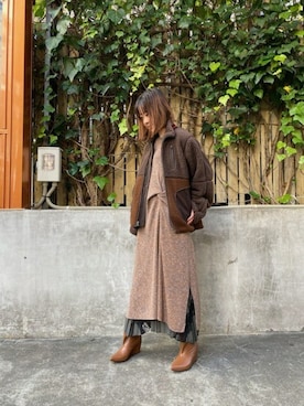 「CREOLME（クレオルム）のアイテム（ジャケット/アウター）」を使った、ROSE BUD STAFFさん（レディース・162cm）の冬コーディネート