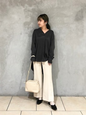 「アイテム（ブーティ、ベージュ系）」を使った、ROSE BUD STAFFさん（レディース・155cm）の冬コーディネート