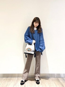 「ALL BLACK（オールブラック）のアイテム」を使った、ROSE BUD STAFFさん（レディース・160cm）の冬コーディネート