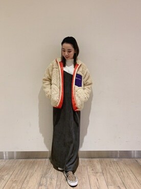 「Champion（チャンピオン）のアイテム（その他アウター）」を使った、ROSE BUD STAFFさん（レディース・153cm）の冬コーディネート