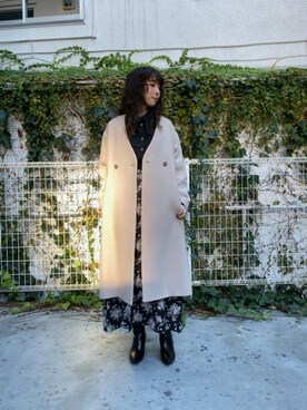 「ROSE BUD（ローズバッド）のアイテム（その他アウター）」を使った、ROSE BUD STAFFさん（レディース・168cm）の冬コーディネート