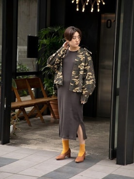 「CREOLME（クレオルム）のアイテム（ジャケット/アウター）」を使った、ROSE BUD STAFFさん（レディース・165cm）の冬コーディネート