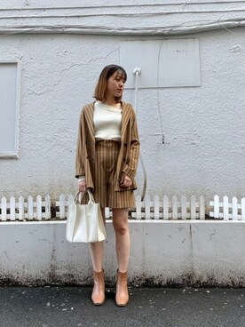 「ROSE BUD（ローズバッド）のアイテム（ショルダーバッグ）」を使った、ROSE BUD STAFFさん（レディース・163cm）の冬コーディネート