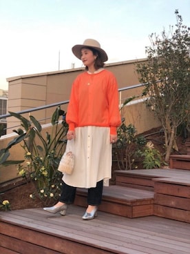 「アイテム（シャツワンピース）」を使った、ROSE BUD STAFFさん（レディース・166cm）の春コーディネート