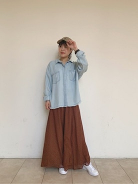 「ROSE BUD（ローズバッド）のアイテム（アクセサリー）」を使った、ROSE BUD STAFFさん（レディース・156cm）の春コーディネート