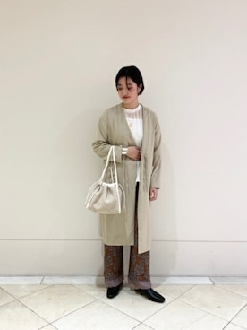 「透け感」｜「アイテム（その他アウター）」を使った、ROSE BUD STAFFさん（レディース・166cm）の春コーディネート
