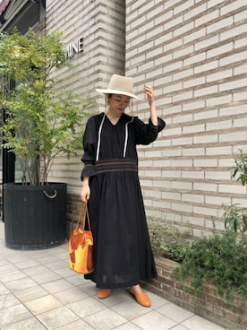 「アイテム（ショルダーバッグ、イエロー系）」を使った、ROSE BUD STAFFさん（レディース・154cm）の春コーディネート