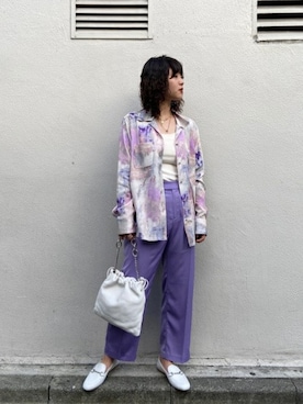 「アイテム（バッグ、ホワイト系）」を使った、ROSE BUD STAFFさん（レディース・167cm）の春コーディネート