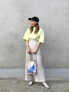 「ALL BLACK（オールブラック）のアイテム」を使った、ROSE BUD STAFFさん（レディース・154cm）の春コーディネート