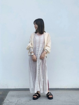 「CREOLME（クレオルム）のアイテム（ジャケット/アウター）」を使った、ROSE BUD STAFFさん（レディース・166cm）の春コーディネート