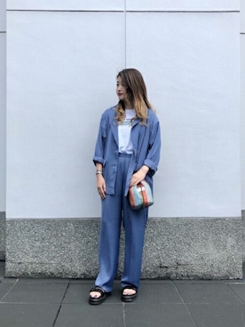 「ファッションの力を信じよう」｜「アイテム（ショルダーバッグ）」を使った、ROSE BUD STAFFさん（レディース・154cm）の夏コーディネート