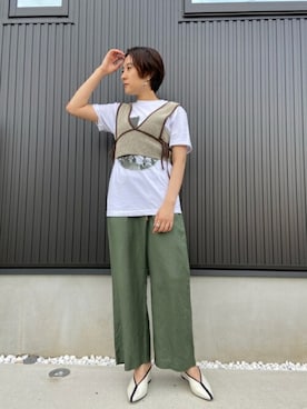 「piu comoda（ピュコモダ）のアイテム」を使った、ROSE BUD STAFFさん（レディース・165cm）の夏コーディネート