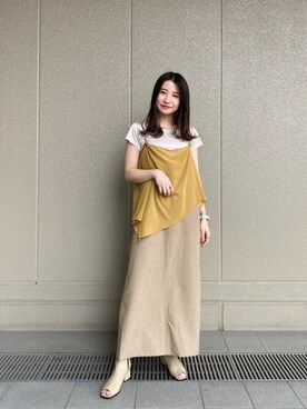 「OKIRAKU（オキラク）のアイテム」を使った、ROSE BUD STAFFさん（レディース・154cm）の夏コーディネート