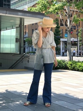 「ファッションの力を信じよう」｜「アイテム（ショルダーバッグ）」を使った、ROSE BUD STAFFさん（レディース・165cm）の夏コーディネート