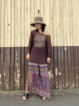 「ファッションの力を信じよう」｜「アイテム（帽子）」を使った、ROSE BUD STAFFさん（レディース・167cm）の夏コーディネート