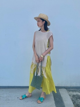 「ファッションの力を信じよう」｜「アイテム（ショルダーバッグ）」を使った、ROSE BUD STAFFさん（レディース・164cm）の夏コーディネート