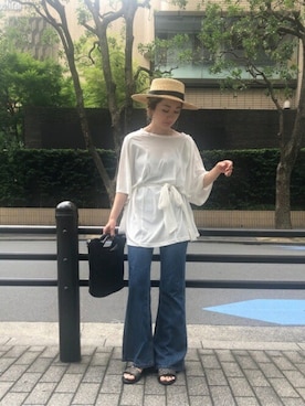 「ファッションの力を信じよう」｜「アイテム（ショルダーバッグ）」を使った、ROSE BUD STAFFさん（レディース・154cm）の夏コーディネート