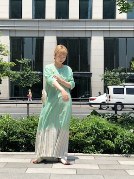 「アイテム（財布/小物、ホワイト系）」を使った、ROSE BUD STAFFさん（レディース・161cm）の夏コーディネート