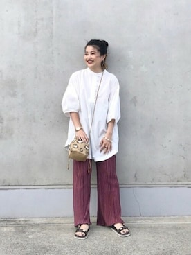 「ファッションの力を信じよう」｜「アイテム（ショルダーバッグ）」を使った、ROSE BUD STAFFさん（レディース・154cm）の夏コーディネート