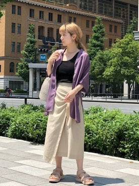 「ファッションの力を信じよう」｜「アイテム（ショルダーバッグ）」を使った、ROSE BUD STAFFさん（レディース・161cm）の夏コーディネート