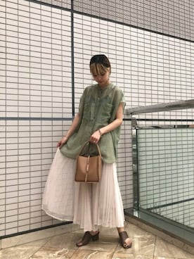 「ファッションの力を信じよう」｜「アイテム（ショルダーバッグ）」を使った、ROSE BUD STAFFさん（レディース・160cm）の夏コーディネート