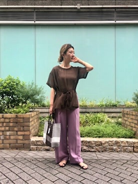 「Letra（レトラ）のアイテム」を使った、ROSE BUD STAFFさん（レディース・154cm）の夏コーディネート