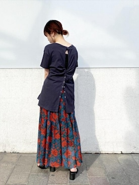 「ファッションの力を信じよう」｜「アイテム（ショルダーバッグ）」を使った、ROSE BUD STAFFさん（レディース・165cm）の夏コーディネート