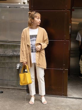 「piu comoda（ピュコモダ）のアイテム」を使った、ROSE BUD STAFFさん（レディース・159cm）の夏コーディネート