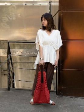 「KIWI（キィウイ）のアイテム」を使った、ROSE BUD STAFFさん（レディース・166cm）の夏コーディネート