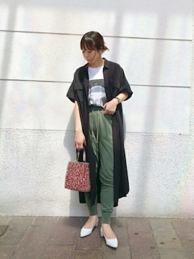 「シンプル」｜「アイテム（シャツワンピース）」を使った、ROSE BUD STAFFさん（レディース・165cm）の秋コーディネート