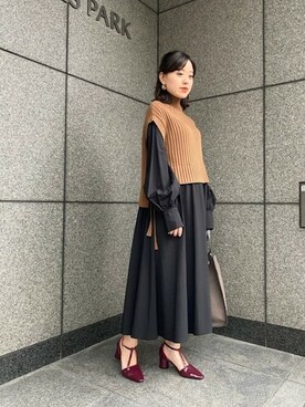 「piu comoda（ピュコモダ）のアイテム」を使った、ROSE BUD STAFFさん（レディース・163cm）の秋コーディネート