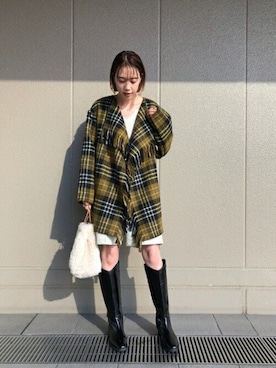 「アイテム（その他アウター、グリーン系）」を使った、ROSE BUD STAFFさん（レディース・165cm）の秋コーディネート