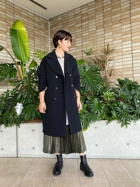 「アイテム（その他アウター、ブルー系）」を使った、ROSE BUD STAFFさん（レディース・166cm）の秋コーディネート
