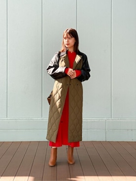 「CREOLME（クレオルム）のアイテム（ジャケット/アウター）」を使った、ROSE BUD STAFFさん（レディース・166cm）の秋コーディネート