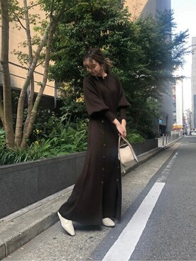 「piu comoda（ピュコモダ）のアイテム」を使った、ROSE BUD STAFFさん（レディース・150cm）の秋コーディネート